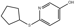 3-Pyridinol, 6-(cyclopentylthio)- 结构式