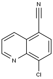 5-Quinolinecarbonitrile, 8-chloro-,1256463-59-8,结构式