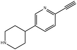 Pyridine, 2-ethynyl-5-(4-piperidinyl)- Structure