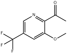 1-(3-甲氧基-5-(三氟甲基)吡啶-2-基)乙酮, 1256786-08-9, 结构式