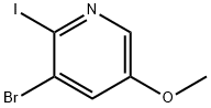 Pyridine, 3-bromo-2-iodo-5-methoxy- Structure