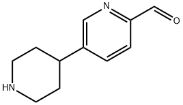 5-(4-Piperidinyl)-2-pyridinecarboxaldehyde Structure