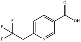 6-(2,2,2-三氟乙基)烟酸, 1256834-01-1, 结构式