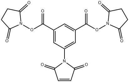 1,3-Benzenedicarboxylic acid, 5-(2,5-dihydro-2,5-dioxo-1H-pyrrol-1-yl)-, 1,3-bis(2,5-dioxo-1-pyrrolidinyl) ester 结构式