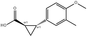 trans-2-(4-methoxy-3-methylphenyl)cyclopropane-1-carboxylic acid, 1257122-69-2, 结构式