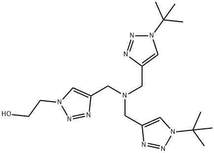 2-(4-((bis(1-tert-butyl-1H-1,2,3-triazol-4-yl)methyl)amino)methyl)-1H-1,2,3-triazol-1-yl)-ethanol Structure