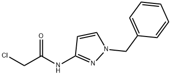 Acetamide, 2-chloro-N-[1-(phenylmethyl)-1H-pyrazol-3-yl]- Structure