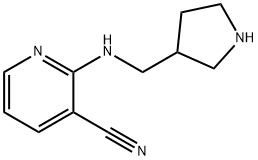3-Pyridinecarbonitrile, 2-[(3-pyrrolidinylmethyl)amino]- 结构式