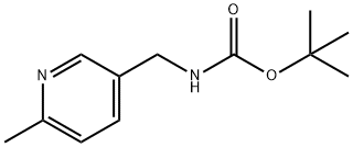N-[(6-甲基吡啶-3-基)甲基]氨基甲酸叔丁基酯 结构式