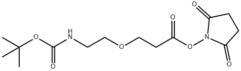 t-Boc-N-amido-PEG1-NHS ester, 1260092-55-4, 结构式