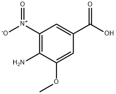 Benzoic acid, 4-amino-3-methoxy-5-nitro- Struktur