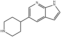 1H-Pyrrolo[2,3-b]pyridine, 5-(4-piperidinyl)- Struktur