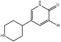 2(1H)-Pyridinone, 3-bromo-5-(4-piperidinyl)- 结构式