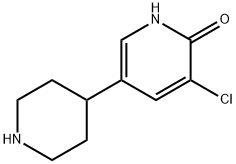 2(1H)-Pyridinone, 3-chloro-5-(4-piperidinyl)- 结构式