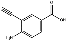 4-氨基-3-乙炔基苯甲酸 结构式