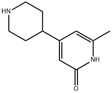 2(1H)-Pyridinone, 6-methyl-4-(4-piperidinyl)- Structure