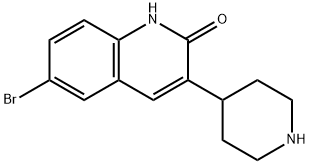 2(1H)-Quinolinone, 6-bromo-3-(4-piperidinyl)-,1260857-31-5,结构式