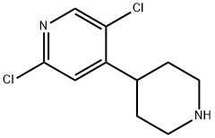 Pyridine, 2,5-dichloro-4-(4-piperidinyl)- 结构式