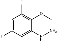 (3,5-二氟-2-甲氧基苯基)肼,1260982-29-3,结构式