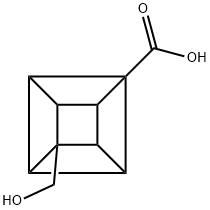 (1S,2R,3R,8S)-4-(Hydroxymethyl)cubane-1-carboxylic acid Struktur