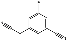 Benzeneacetonitrile, 3-bromo-5-cyano- Structure