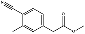 Benzeneacetic acid, 4-cyano-3-methyl-, methyl ester Structure
