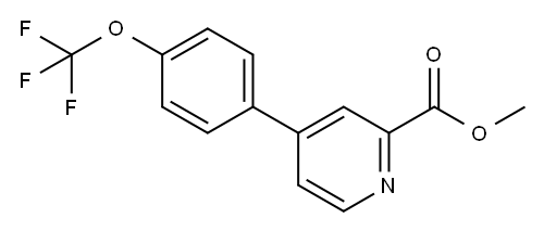 2-Pyridinecarboxylic acid, 4-[4-(trifluoromethoxy)phenyl]-, methyl ester 结构式