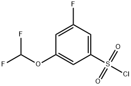 Benzenesulfonyl chloride, 3-(difluoromethoxy)-5-fluoro- Struktur