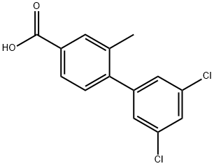 4-(3,5-二氯苯基)-3-甲基苯甲酸 结构式