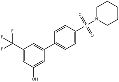 5-[4-(Piperidin-1-ylsulfonyl)phenyl]-3-trifluoromethylphenol 结构式