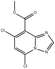 5,7-二氯-1,2,4-三唑并[1,5-A]吡啶-8-甲酸甲酯 结构式