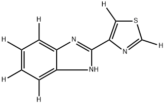 1H-Benzimidazole-4,5,6,7-d4, 2-(4-thiazolyl-2,5-d2)- Struktur