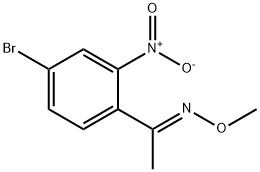 Ethanone, 1-(4-bromo-2-nitrophenyl)-, O-methyloxime, (1E)- 化学構造式