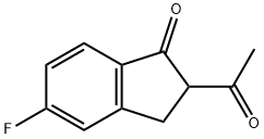 1H-Inden-1-one, 2-acetyl-5-fluoro-2,3-dihydro- Struktur
