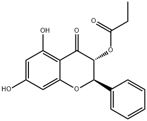 Pinobanksin 3-O-propanoate, 126394-70-5, 结构式