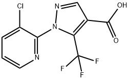 1-(3-氯吡啶-2-基)-5-(三氟甲基)-1H-吡唑-4-羧酸,1265323-81-6,结构式