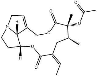 Senecionine acetate 化学構造式