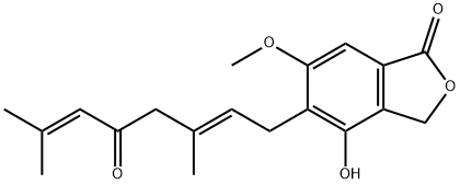 1(3H)-Isobenzofuranone, 5-[(2E)-3,7-dimethyl-5-oxo-2,6-octadien-1-yl]-4-hydroxy-6-methoxy- Struktur