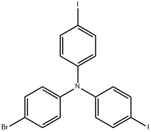 4-溴-N,N-双(4-碘代苯基)苯胺, 1266674-69-4, 结构式