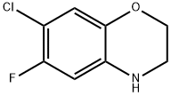 7-Chloro-6-fluoro-3,4,4a,8a-tetrahydro-2H-benzo[1,4]oxazine 结构式