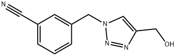 Benzonitrile, 3-[[4-(hydroxymethyl)-1H-1,2,3-triazol-1-yl]methyl]- Structure