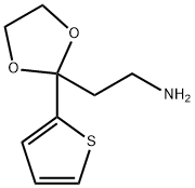 2-[2-(thiophen-2-yl)-1,3-dioxolan-2-yl]ethan-1-amine 结构式