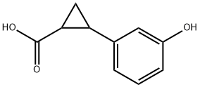 Cyclopropanecarboxylic acid, 2-(3-hydroxyphenyl)- Structure