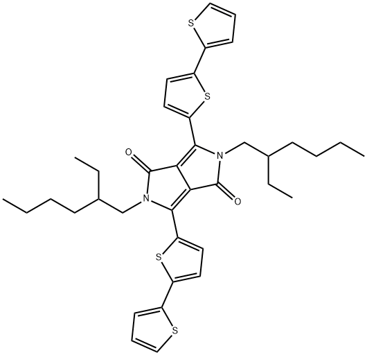 3,6-二(2,2'-联噻吩-5-基)-2,5-双(2-乙基己基)吡咯[3,4-C]吡咯-1,4(2H,5H)-二酮,1269004-56-9,结构式
