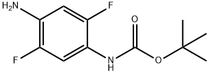 Carbamic acid, N-(4-amino-2,5-difluorophenyl)-, 1,1-dimethylethyl ester Struktur
