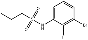 1-Propanesulfonamide, N-(3-bromo-2-fluorophenyl)-,1269233-04-6,结构式
