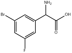 2-amino-2-(3-bromo-5-fluorophenyl)acetic acid Struktur