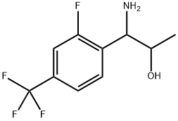 1-AMINO-1-[2-FLUORO-4-(TRIFLUOROMETHYL)PHENYL]PROPAN-2-OL 结构式