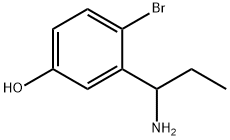3-(1-aminopropyl)-4-bromophenol Structure