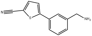5-[3-(aminomethyl)phenyl]thiophene-2-carbonitrile Structure